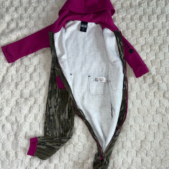 Carhartt Kids Camo and Pink Hooded Jumpsuit - Picture 6 of 7